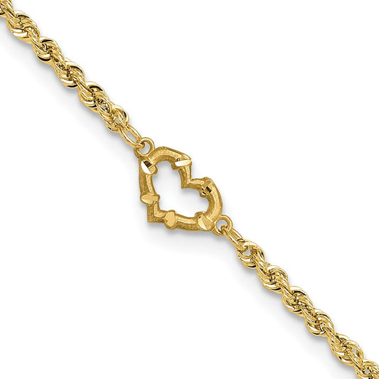 Gold Heart Anklets
