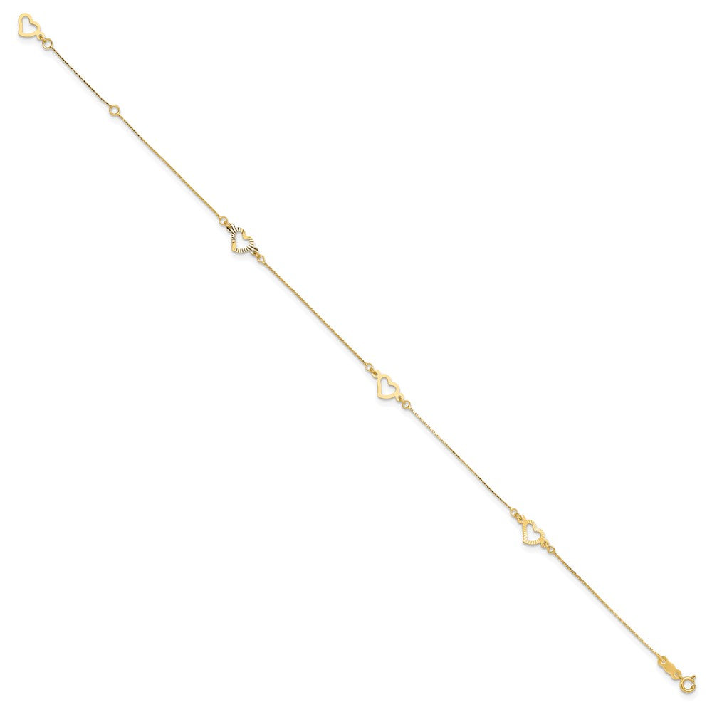 Gold Heart Anklets