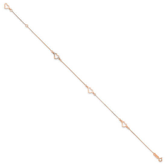 Gold Heart Anklets