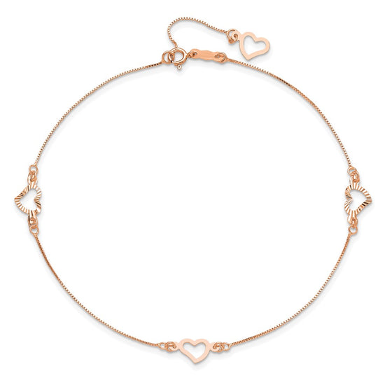 Gold Heart Anklets