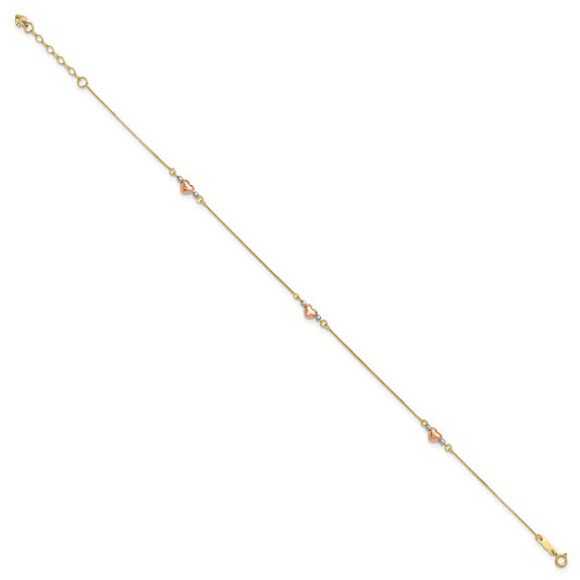 Gold Heart Anklets