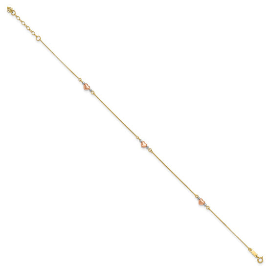 Gold Heart Anklets