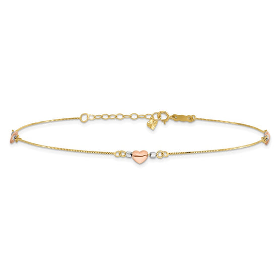 Gold Heart Anklets