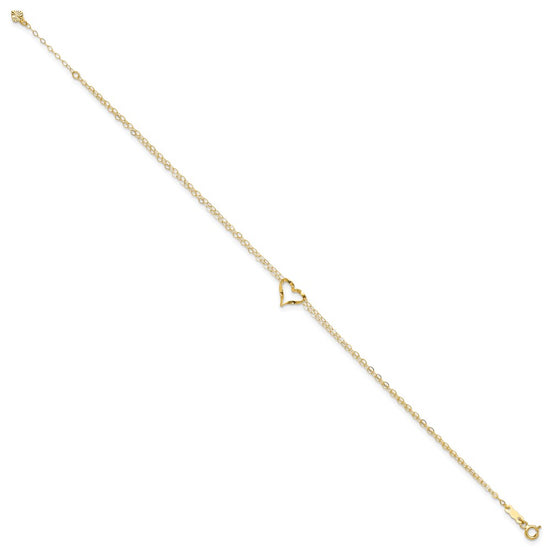 Gold Heart Anklets