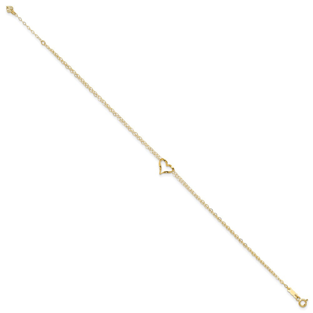Gold Heart Anklets