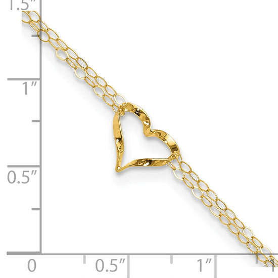 Gold Heart Anklets