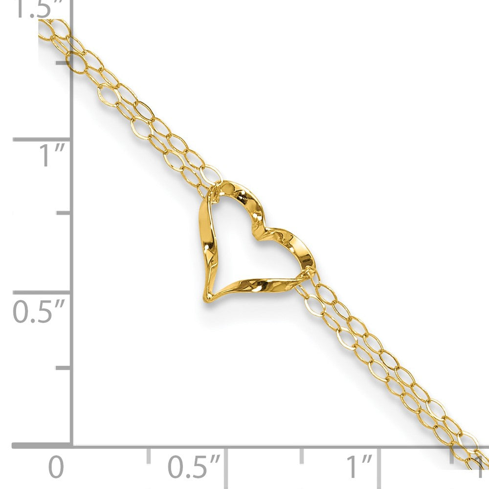 Gold Heart Anklets