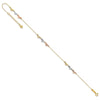 14K Tri-Color Diamond-cut Hearts 9 inch Plus 1 inch Extender - Total 10 inch Anklet