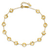 14k Ruffle Star Flowers 9 inch Plus 1 inch Extender - Total 10 inch Anklet
