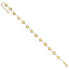 14k Ruffle Star Flowers 9 inch Plus 1 inch Extender - Total 10 inch Anklet