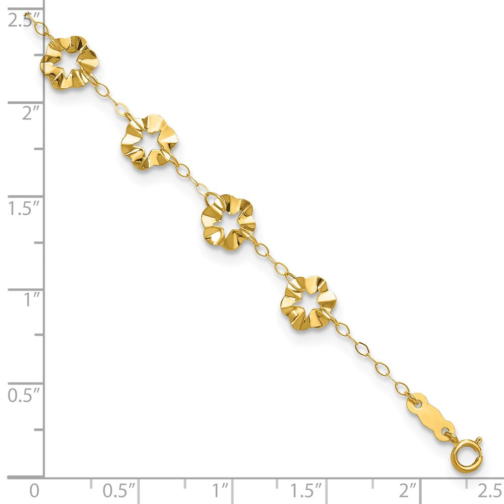 Gold Flower Anklets