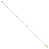 14k Two-tone Mirror Beads 3-Station 9 inch Plus 1 inch Extender - Total 10 inch Anklet