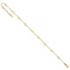14K Polished Disc 9-Station 9 inch Plus 1 inch Extender - Total 10 inch Anklet