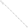 14K White Gold Polished Disc 9-Station 9 inch Plus 1 inch Extender - Total 10 inch Anklet