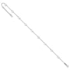 14K White Gold Polished Disc 9-Station 9 inch Plus 1 inch Extender - Total 10 inch Anklet