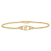 14k Polished Dolphin and Filigree Bismark Chain 10 inch Anklet