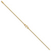 14k Polished Dolphin and Filigree Bismark Chain 10 inch Anklet