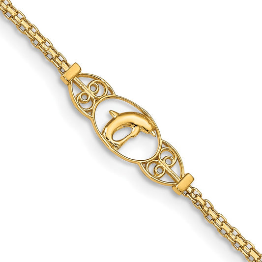 Gold Dolphin Anklets