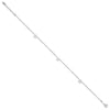 14K White Gold Open Star 3-Station 9 inch Plus 1 inch Extender - Total 10 inch Anklet