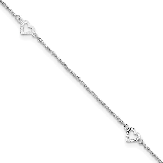 Gold Heart Anklets