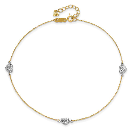 Gold Heart Anklets