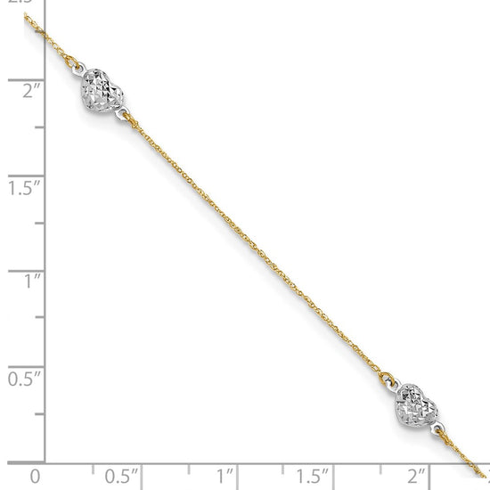 Gold Heart Anklets