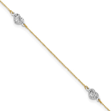 Gold Heart Anklets