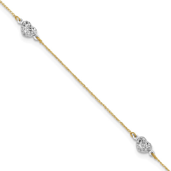 Gold Heart Anklets