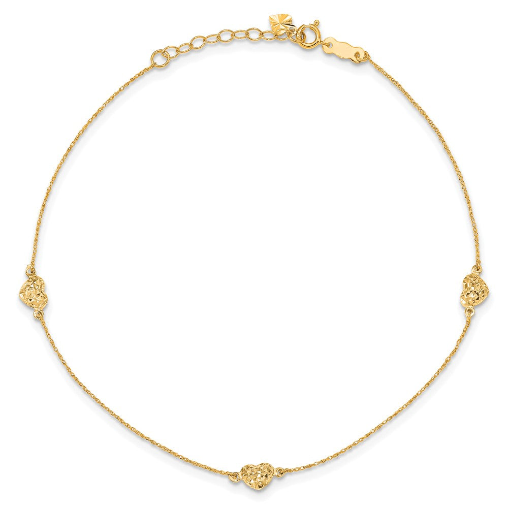 Gold Heart Anklets