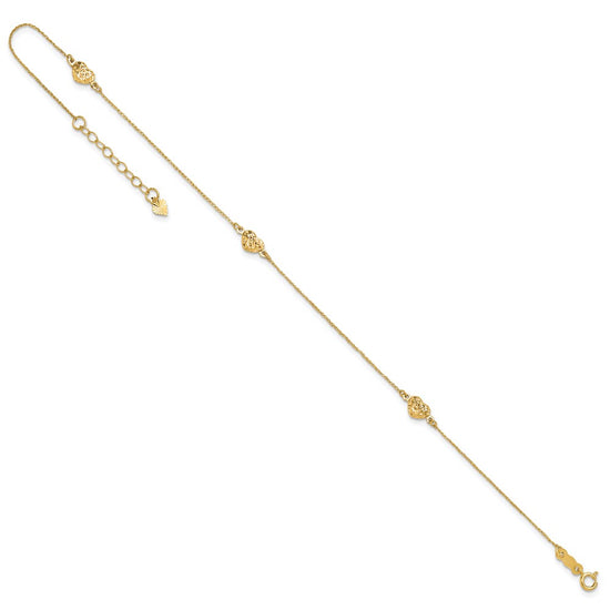 Gold Heart Anklets