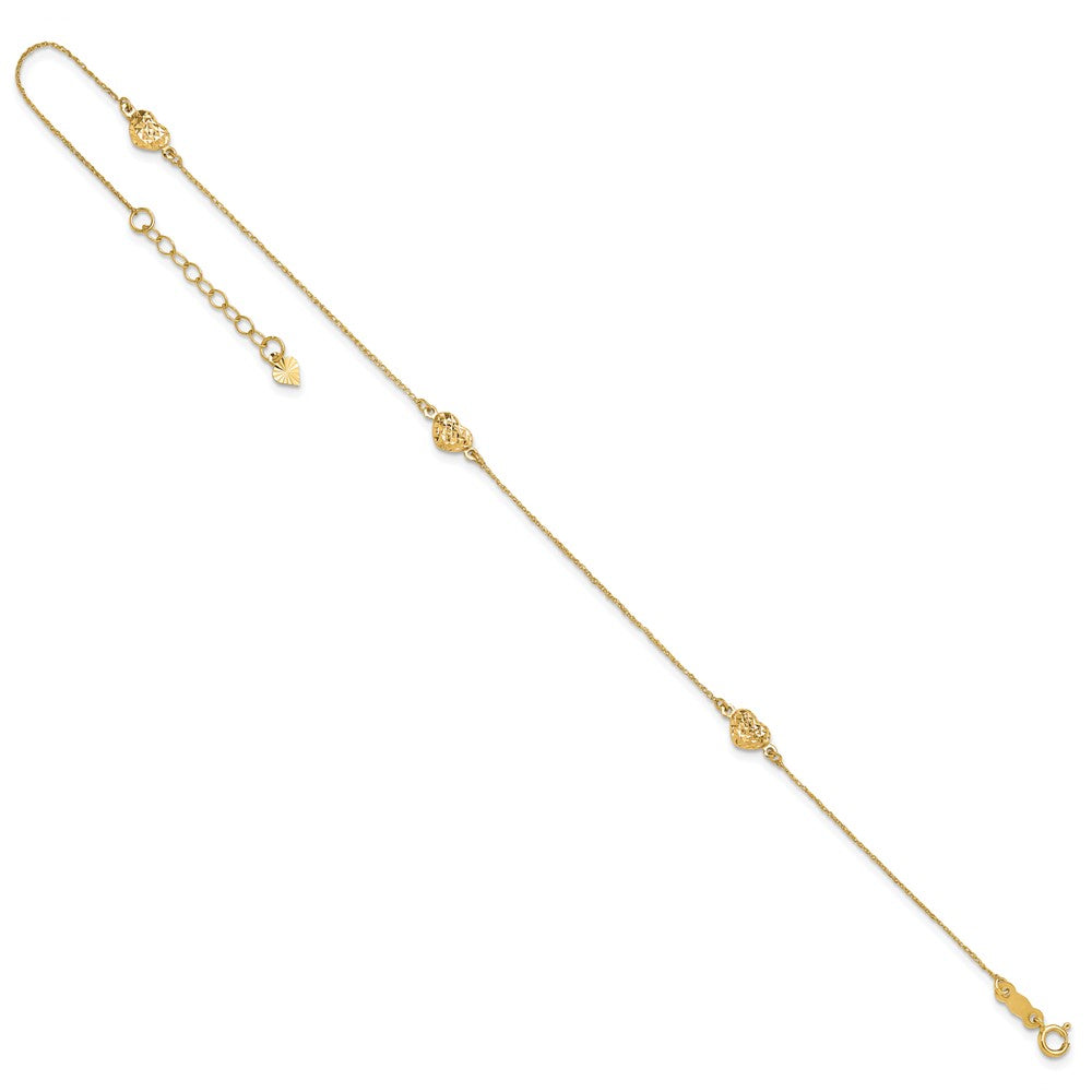 Gold Heart Anklets