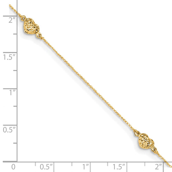 Gold Heart Anklets