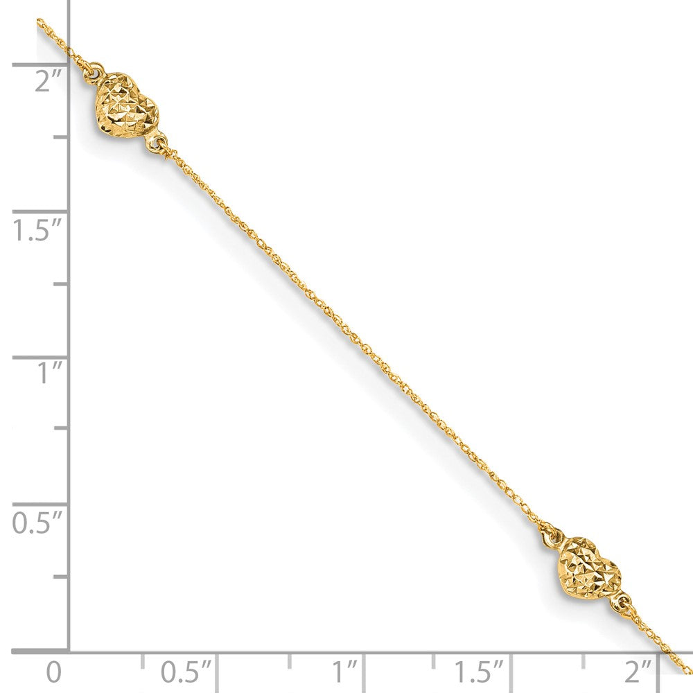 Gold Heart Anklets