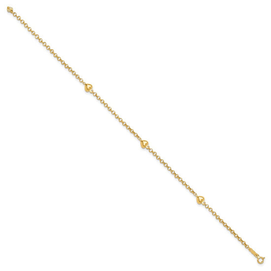Gold Heart Anklets