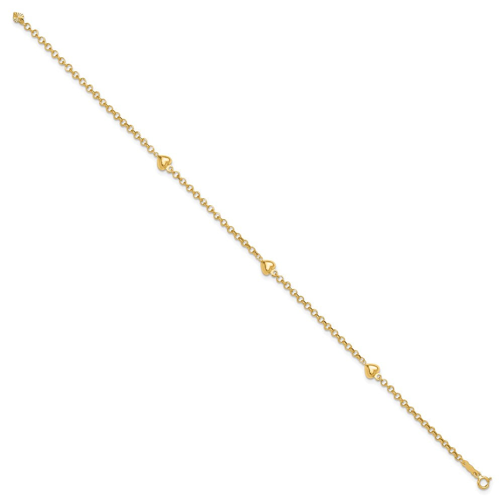 Gold Heart Anklets