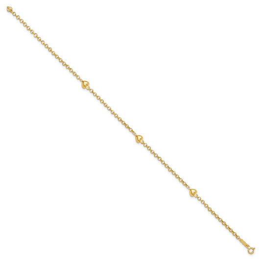 Gold Heart Anklets