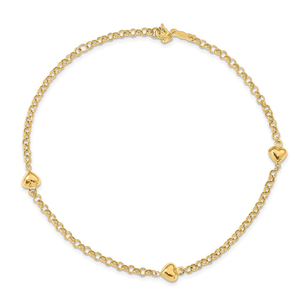 Gold Heart Anklets