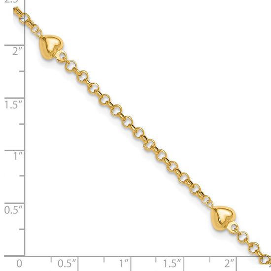 Gold Heart Anklets