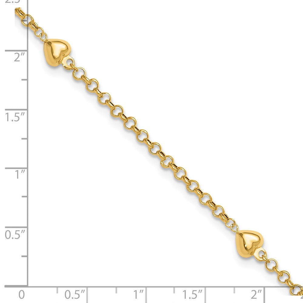Gold Heart Anklets