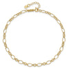 Gold Fancy Link Anklets with 1 inch extensions