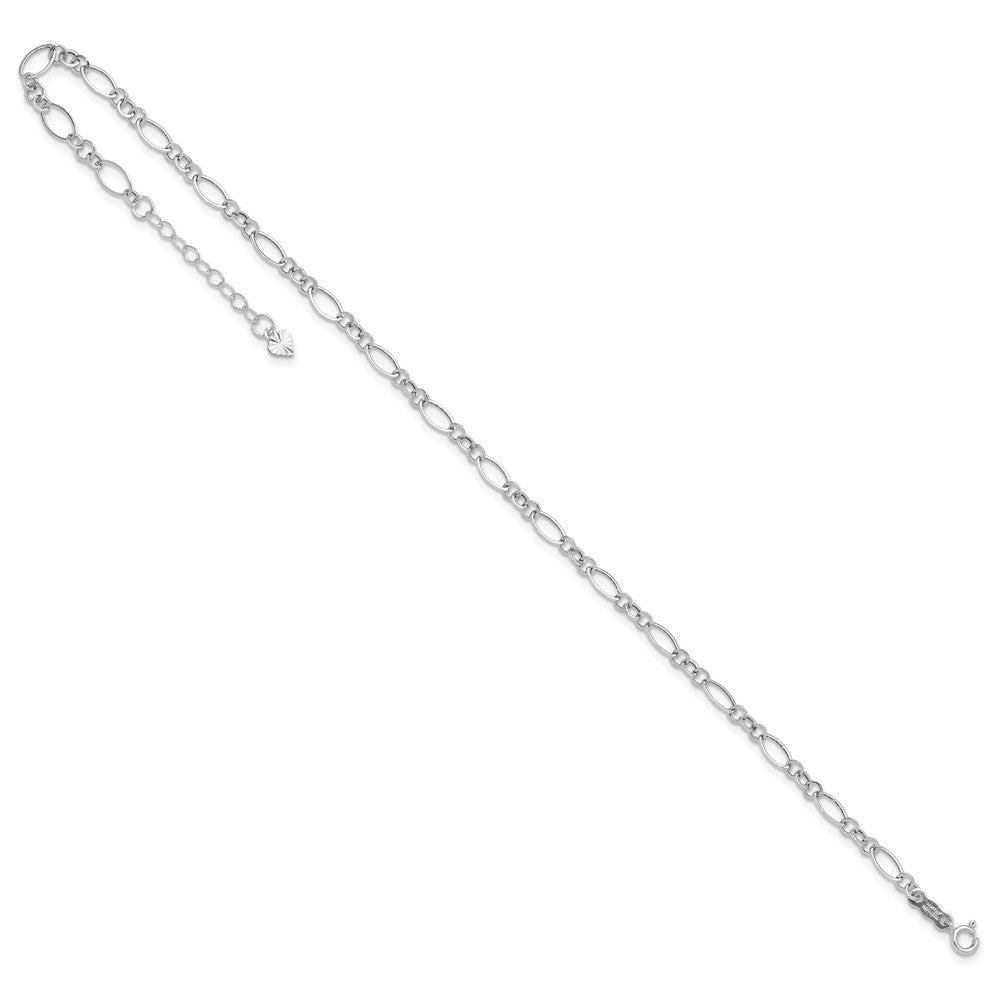Gold Fancy Link Anklets with 1 inch extensions