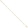 14k Textured Oval Shapes 10 inch Plus 1 inch Extender Total 11 inch Anklet