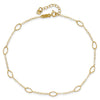 14k Textured Oval Shapes 9 inch Plus 1 inch Extender Total 10 inch Anklet