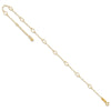 14k Textured Oval Shapes 9 inch Plus 1 inch Extender Total 10 inch Anklet