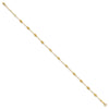 14k Textured Rice Puff Beads 9 inch Plus 1 inch Extender - Total 10 inch Anklet
