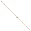 14k Two-tone Circle and Diamond-cut Beads 9 inch Plus 1 inch Bead Dangle Extender - Total 10 inch Anklet