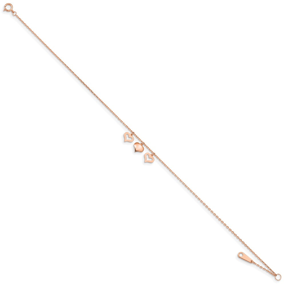 Gold Heart Anklets