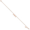 14k Rose Gold 3 Heart Dangles 9 inch Plus 1 inch Extender - Total 10 inch Anklet