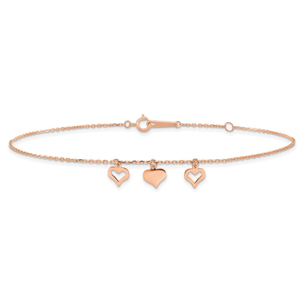 Gold Heart Anklets