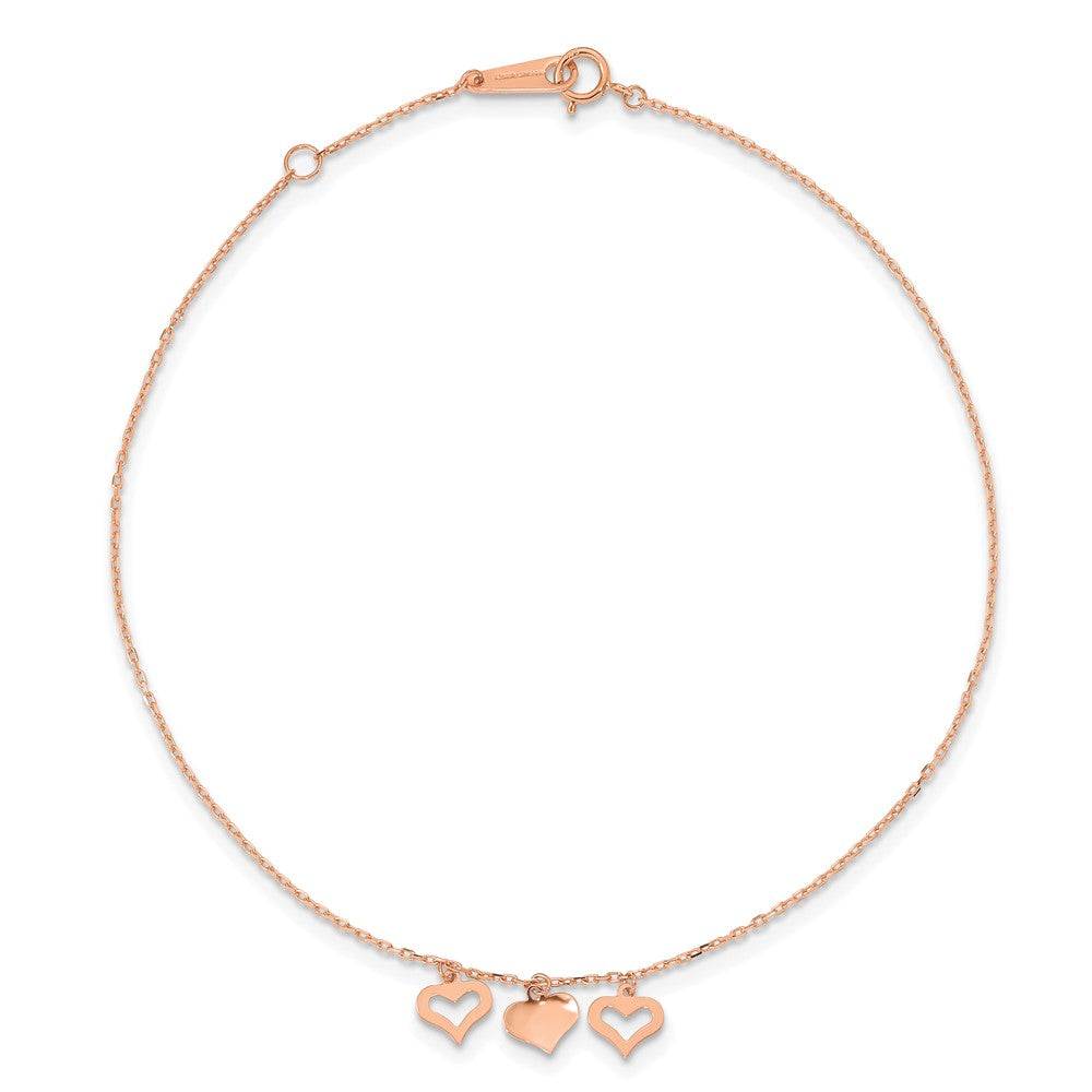 Gold Heart Anklets